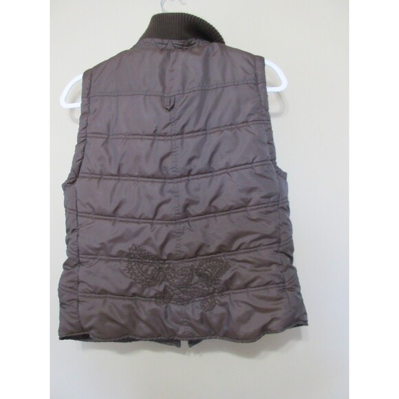 BKE Puffer Vest Womens Lg. Full Zip Embroidered Pockets - Picture 2 of 3